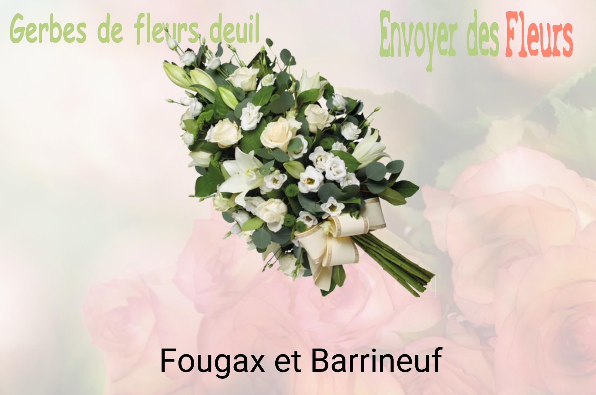 Gerbe de fleurs de deuil livrée à Fougax-et-Barrineuf